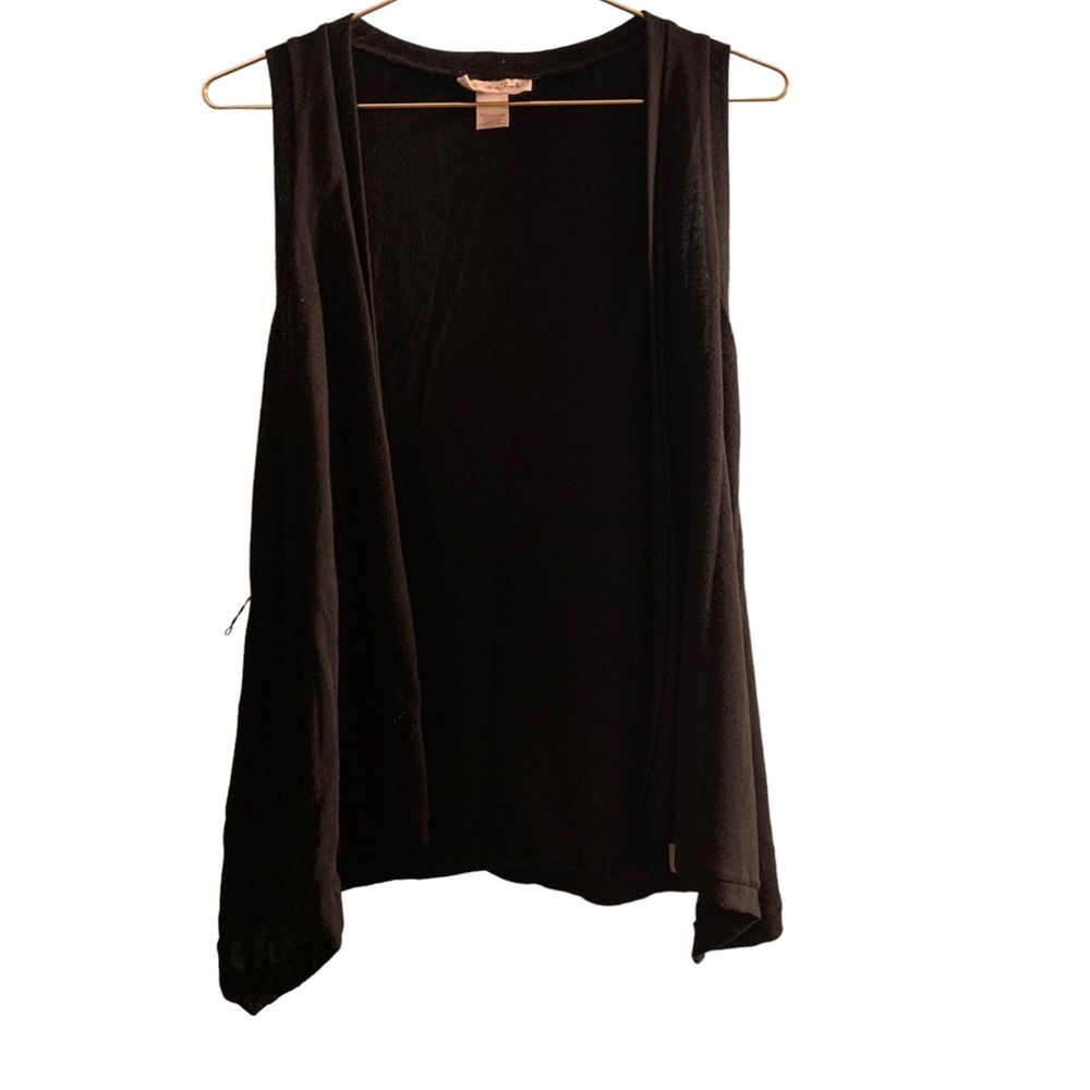 5 for 20 Bella du hour black handkerchief high low hem casual vest